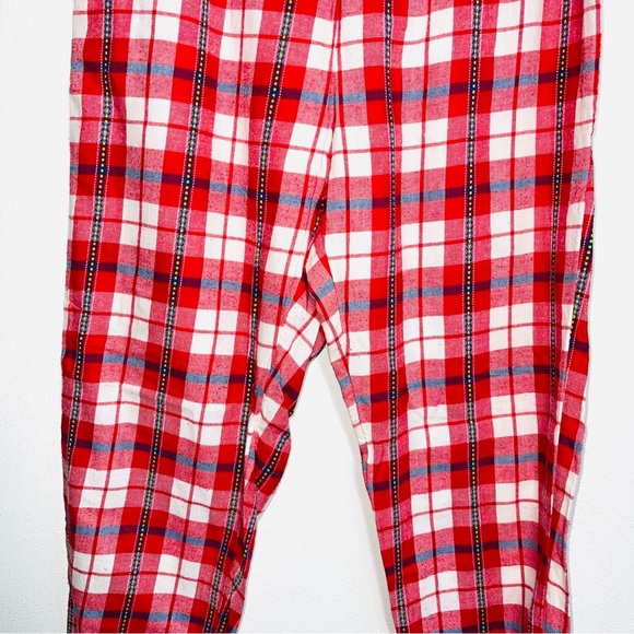 Aerie Red White & Navy Blue Plaid Drawstring Jogger Pajama Pants Small Women’s - Picture 4 of 12